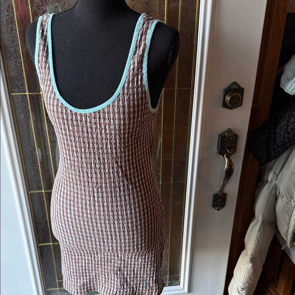 Free People BERRY PICKING PLAID  Tank Dress